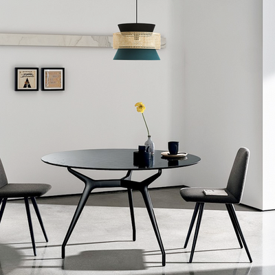 Hooded Pendant Light — Black Metal for Dining Room