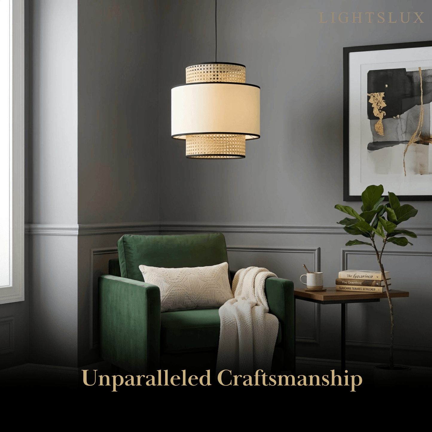 Farmhouse  Pendant Light - Fabric