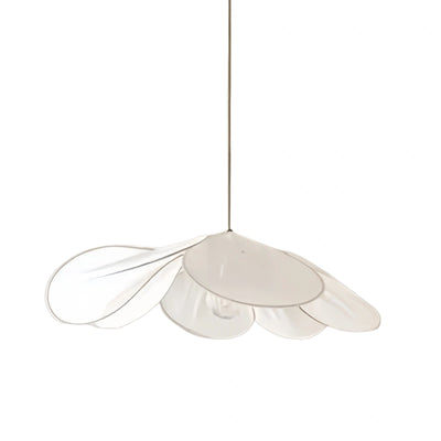 Zenno Art Deco Floral Metal & Fabric Pendant Light