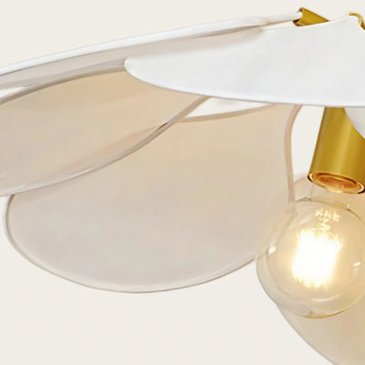 Zenno Art Deco Floral Metal & Fabric Pendant Light