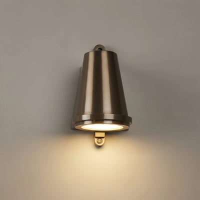 Irondale Industrial Conical Outdoor Wall Sconce - Black/Grey/Copper/Silver Metal for Balcony