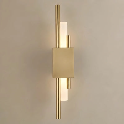 Excelis Modern Cylindrical Wall Lamp – Metal Bedroom Light in Gold