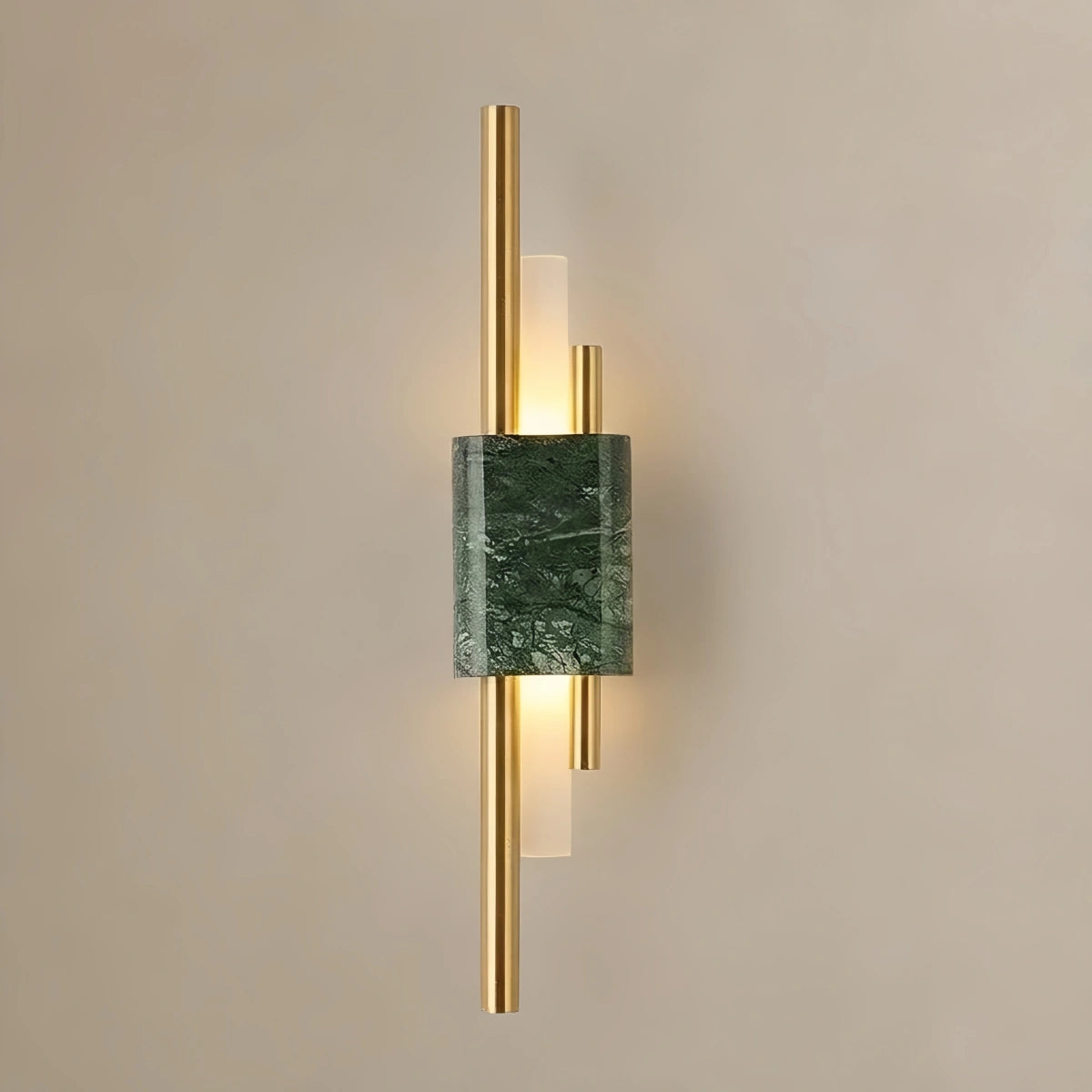 Excelis Modern Cylindrical Wall Lamp – Metal Bedroom Light in Green