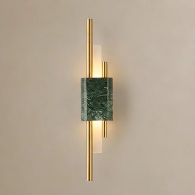 Excelis Modern Cylindrical Wall Lamp – Metal Bedroom Light in Green