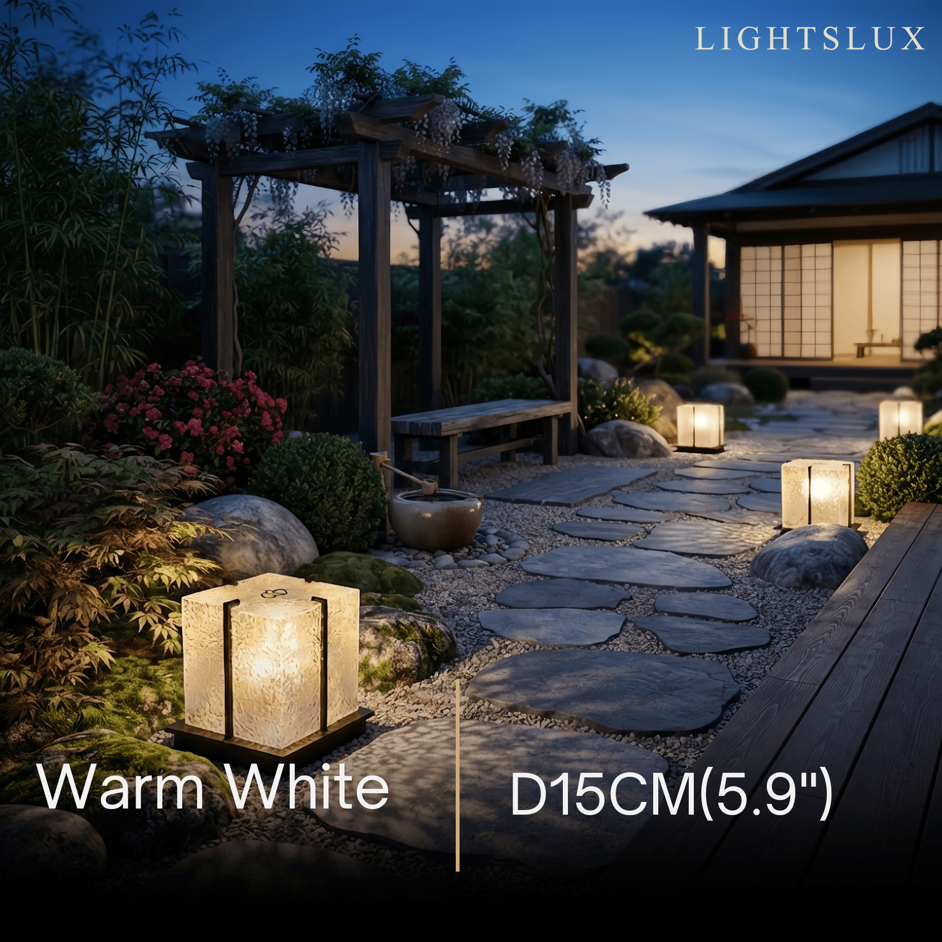 Modern Outdoor Floor Lamp--Stainless Steel Acrylic for Swimming Pool