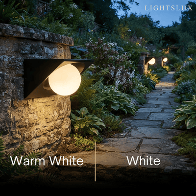 Lunara Elegant Outdoor Wall Lamp--Hardwired & Solar for Courtyard