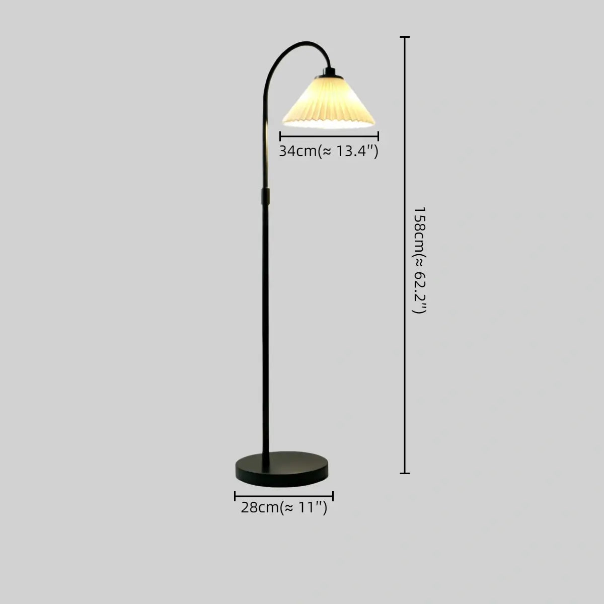 Solara Elegant LED Floor Lamp -- Stainless Steel & PC Black for Garden/Courtyard Size