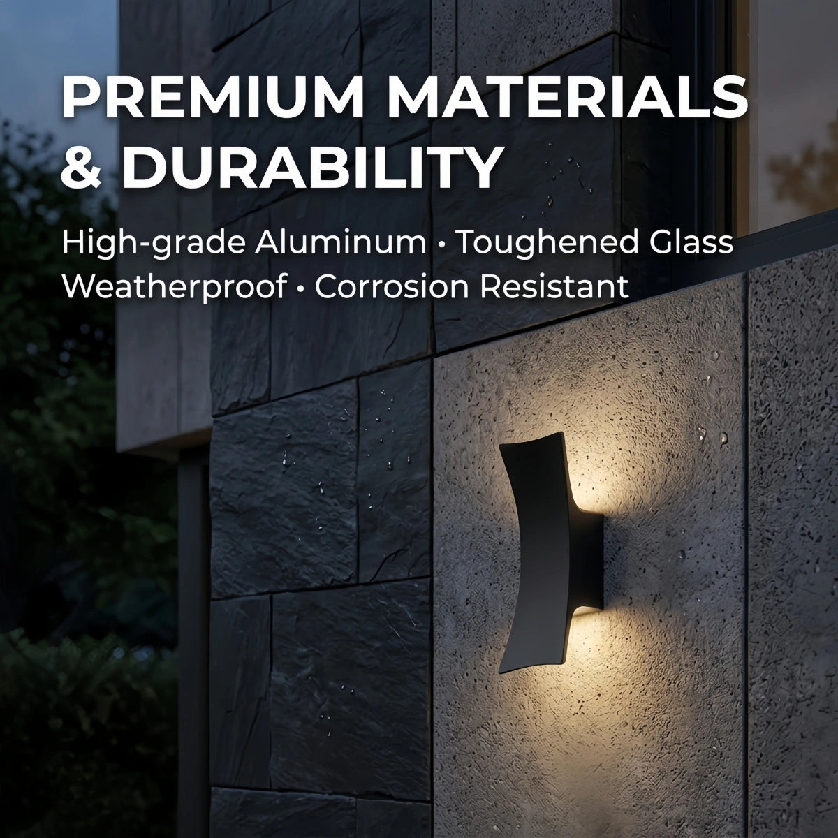 Arcato Minimalist Wall Lamp--Aluminum Glass for Swimming Pool