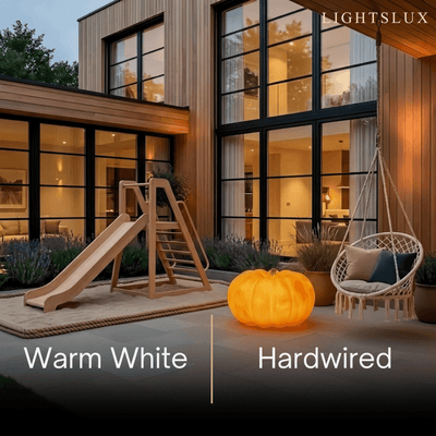 Farmhouse Pumpkin Floor Lamp--Resin for Outdoor Courtyard