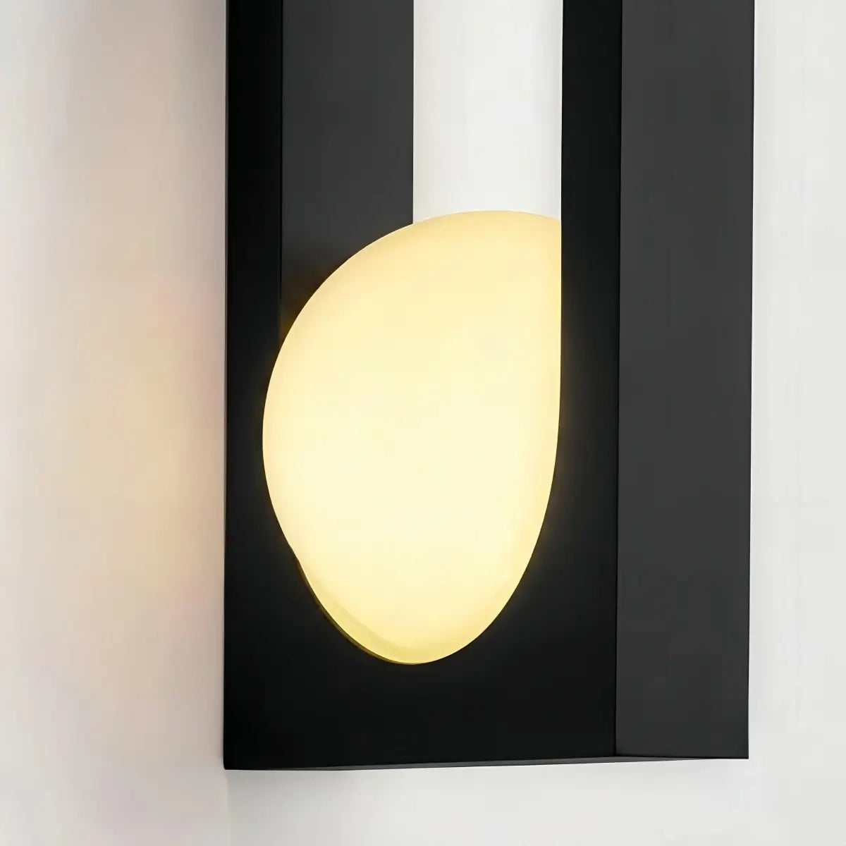 Arcato Modern Outdoor Wall Lamp -- Stainless Steel & PC Black/Gold for Patio Detail