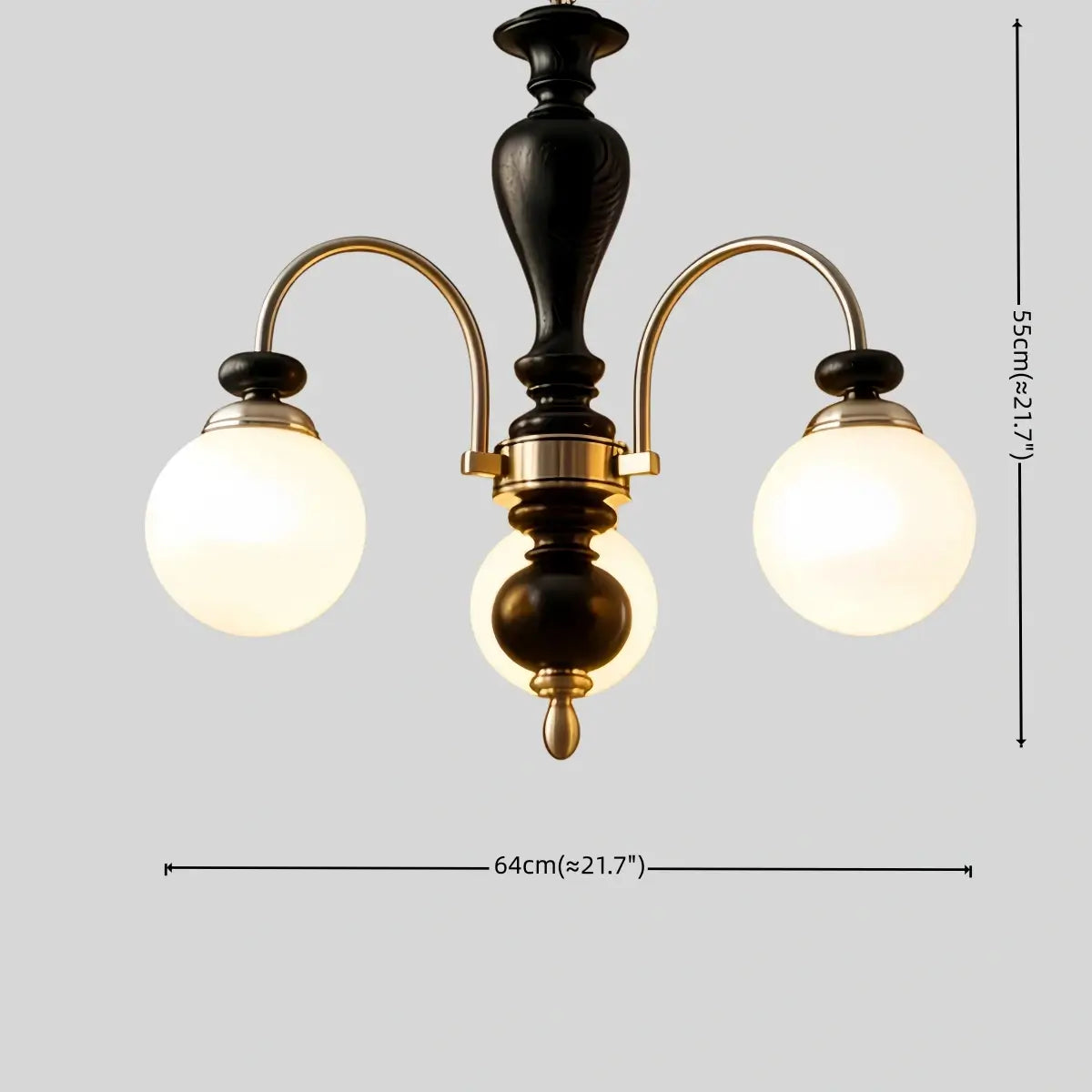 Velora_Classic_Wood_Glass_Chandelier