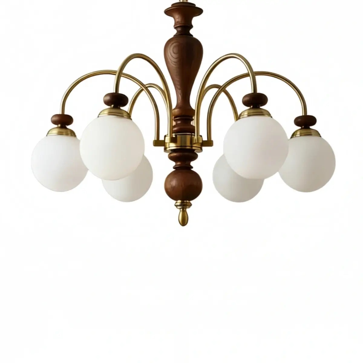 Velora Classic Wood & Glass Chandelier