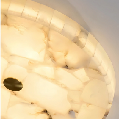 Alba Moderne runde Deckenleuchte – Alabaster-LED für Esszimmer