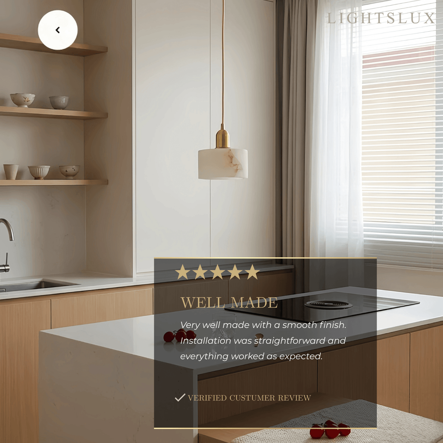 Modern Alabaster Pendant Light 