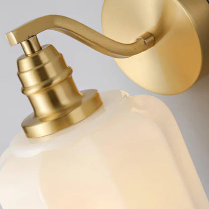 Modern Glass Wall Lamp — Metal Frame 