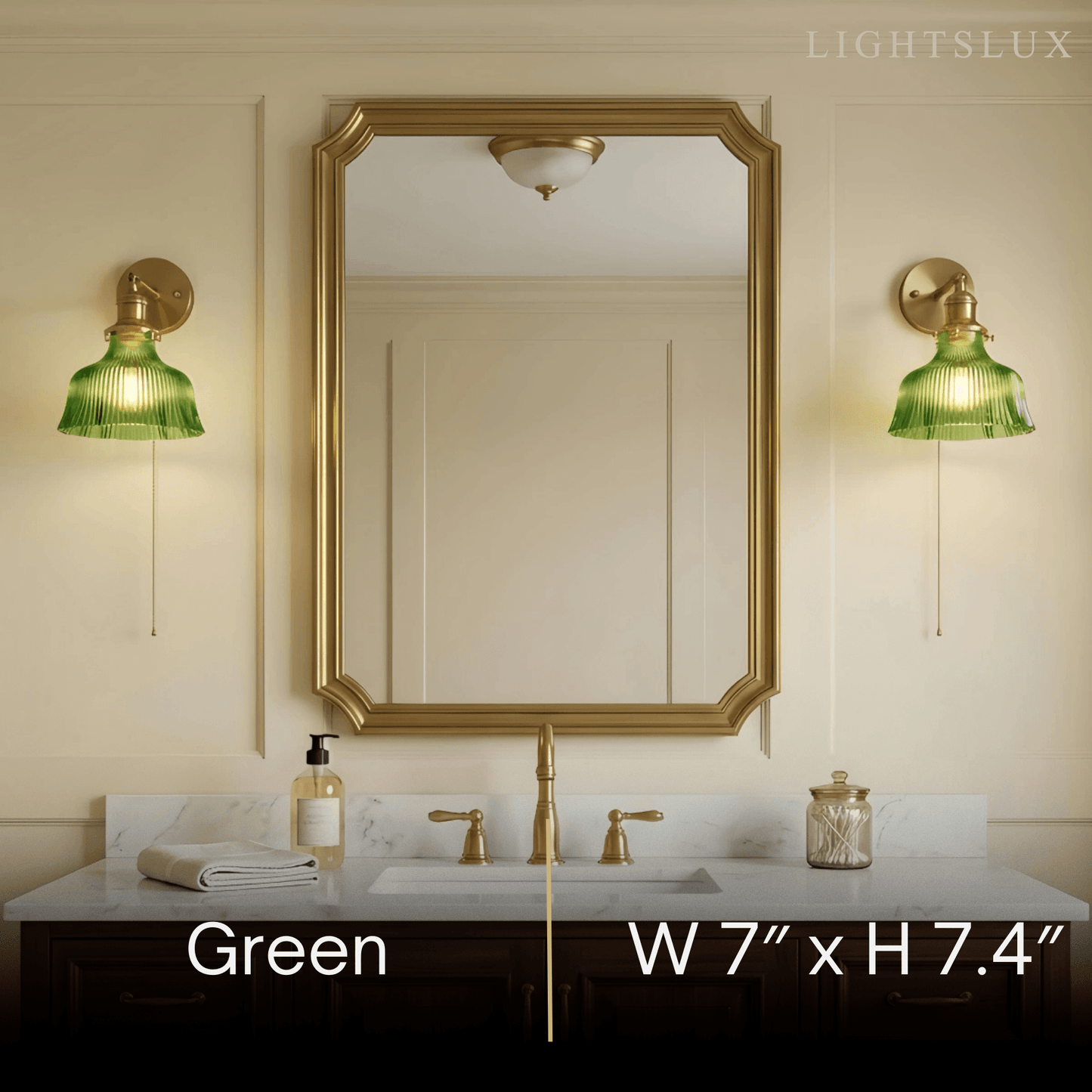 Vetro Vintage Brass Wall Lamp
