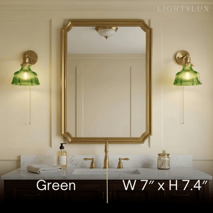 Vetro Vintage Brass Wall Lamp