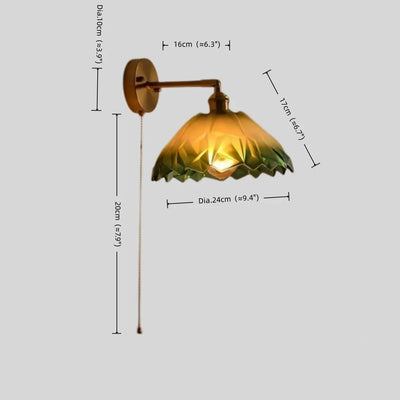 Vetro Vintage Brass Wall Lamp
