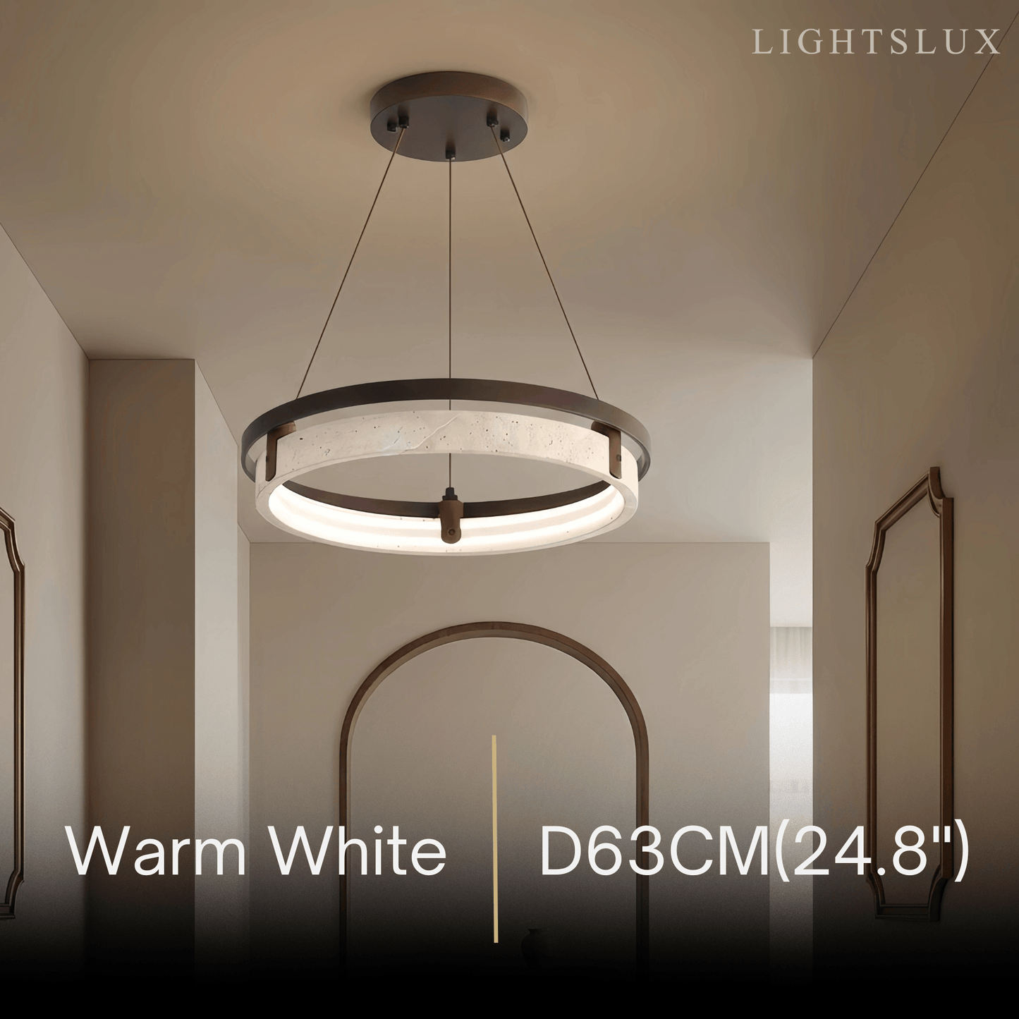 Modern Travertine Pendant Light