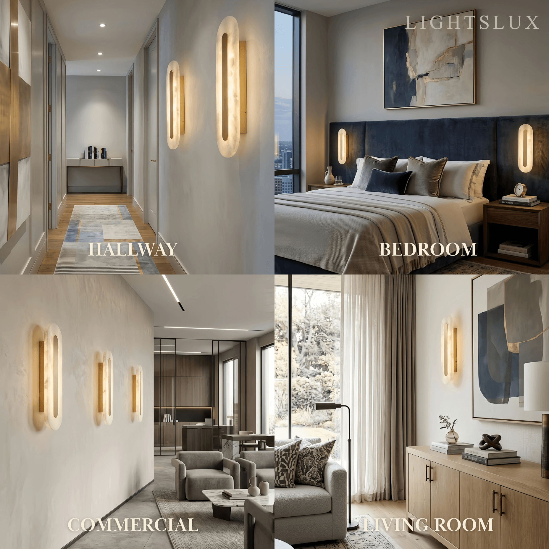 Alba Modern Alabaster Wall Light 