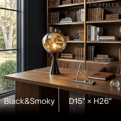 Contemporary Distorted Table Lamp – Metal & Acrylic