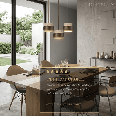 Strata Modern Travertine Pendant Light 
