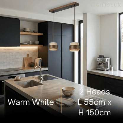 Strata Modern Travertine Pendant Light 