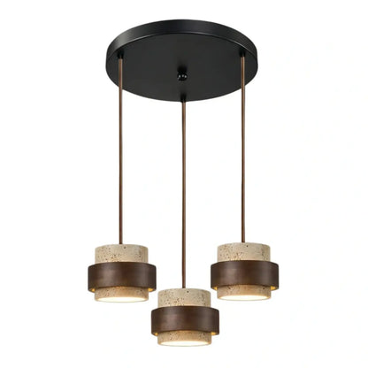 Strata Modern Travertine Pendant Light 