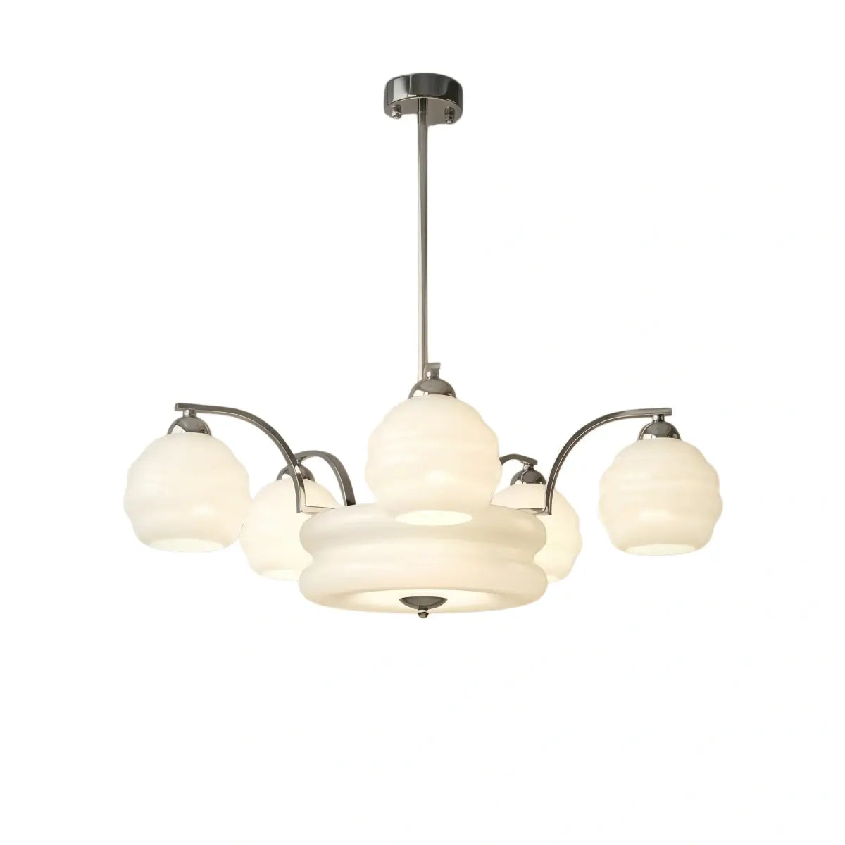 Art Deco Vintage Glass Chandelier 