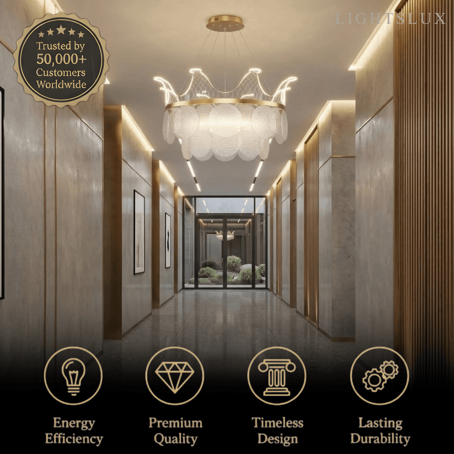 Modern Gold  Chandelier 
