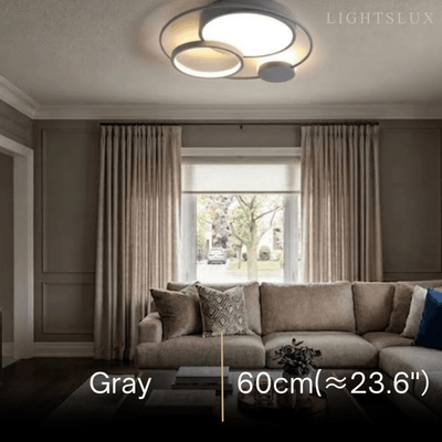 Modern Flush Mount Ceiling Light -- Acrylic Black-White Mix