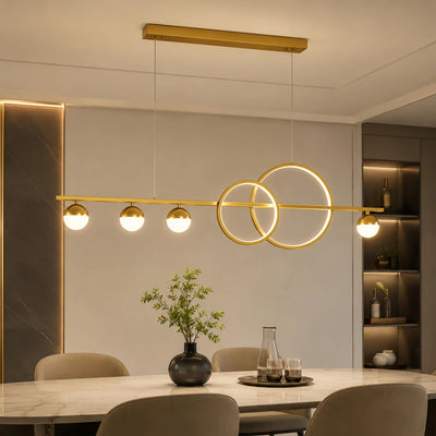 Strata Minimalistische Travertin-Pendelleuchte – gelber Stein für Kücheninsel, Esszimmer und Schlafzimmer