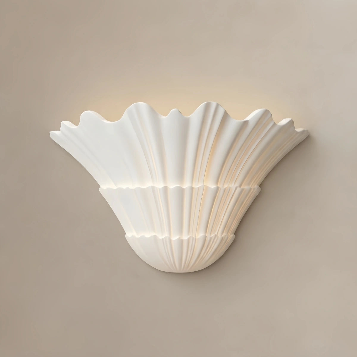 Lunara Modern Wall Lamp — Plaster White for Entryway