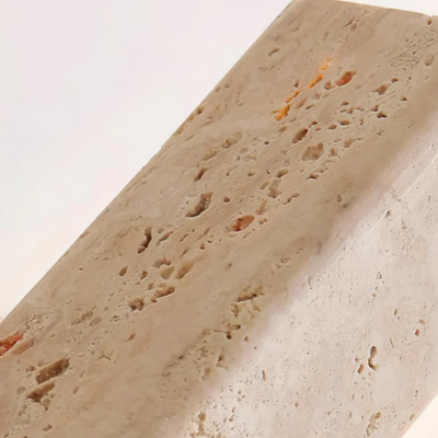 Strata Minimalistische Wandleuchte – Travertin & Holz mit 180° drehbarem Design für Schlafzimmer