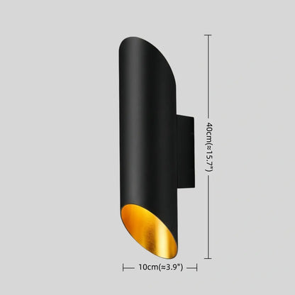 Modern Wall Lamp — Metal & Aluminum Black & Goldba