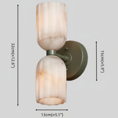 Minimalist Wall Lamp — Brass & Alabaster