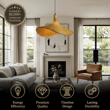 Bamburo Vintage Rattan Pendant Light