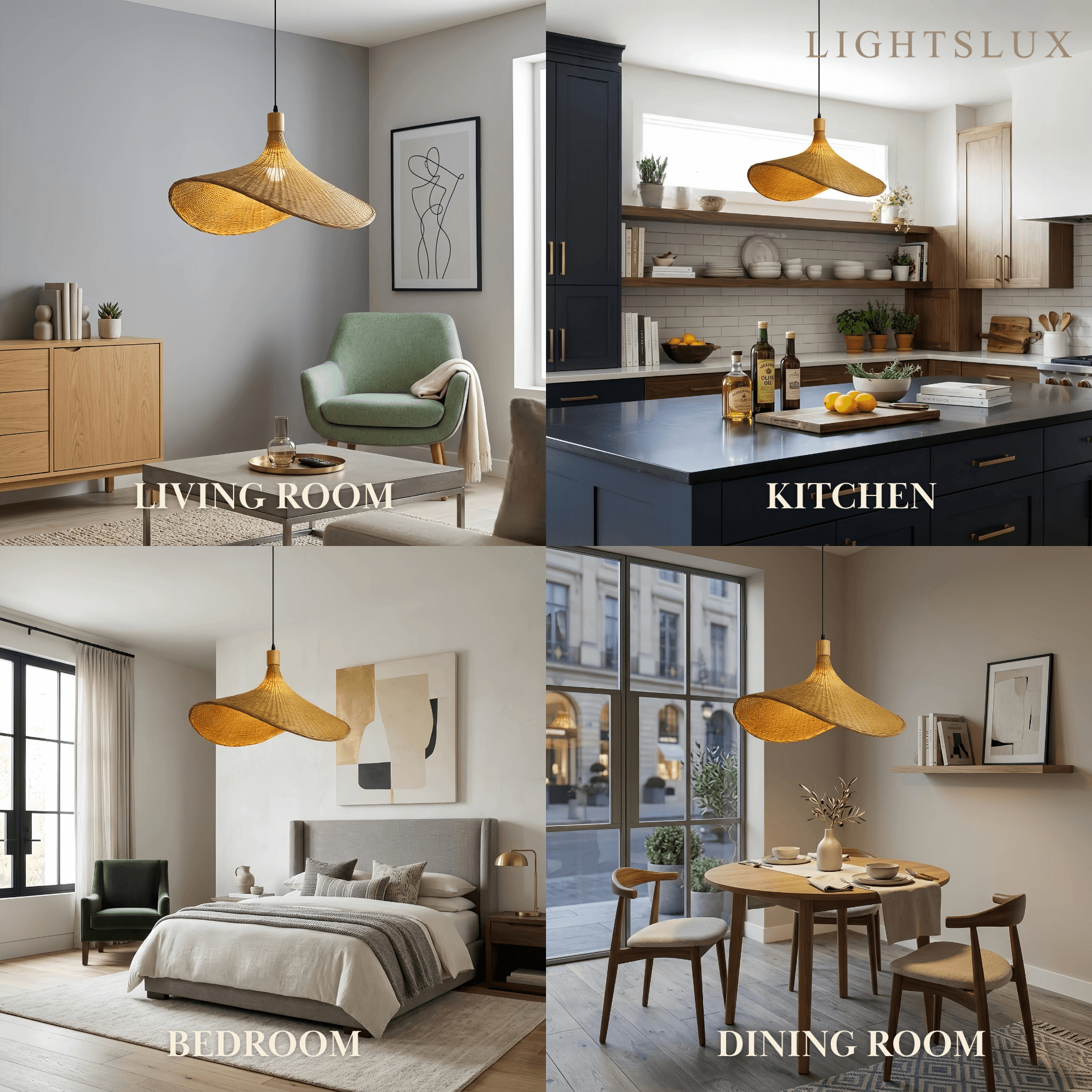 Bamburo Vintage Rattan Pendant Light