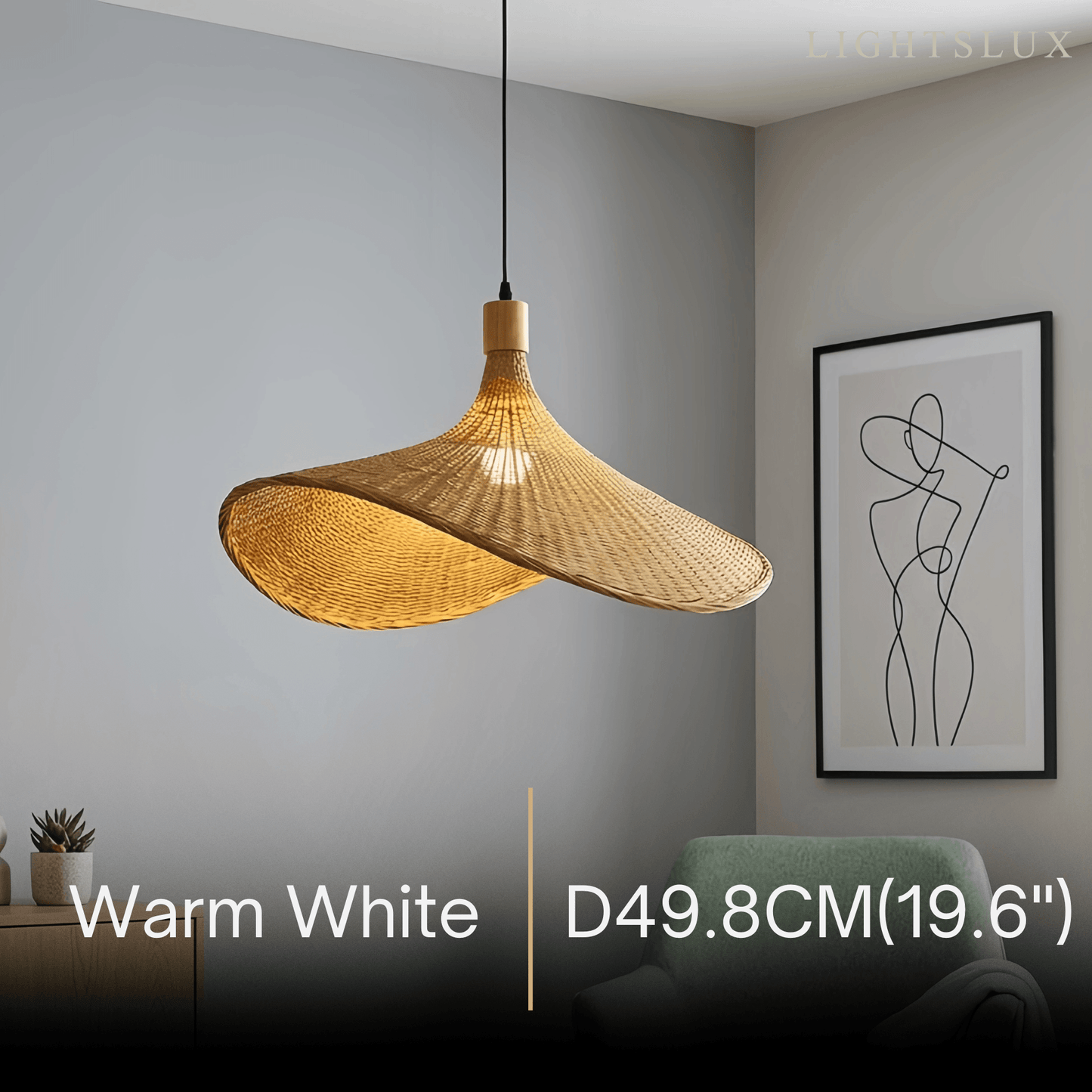 Bamburo Vintage Rattan Pendant Light