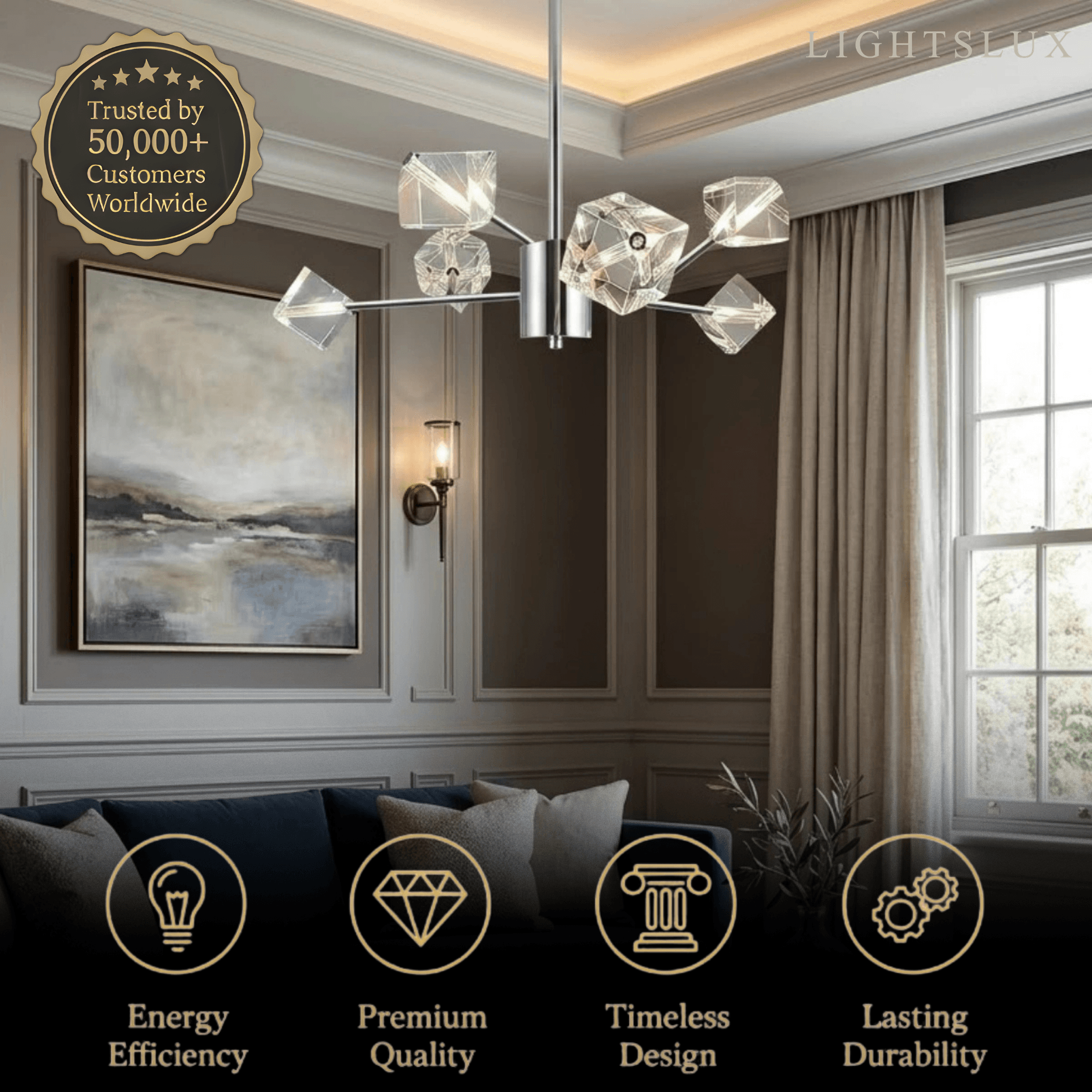 Stellar Modern Sputnik Chandelier 
