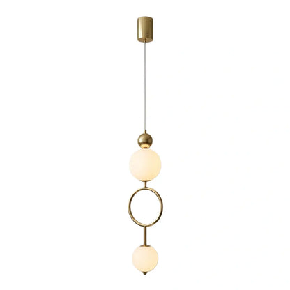 Minimalist Pendant Light — Iron & Glass Gold&White / Silver&White