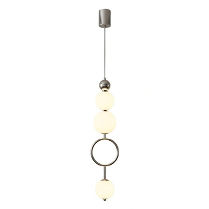 Minimalist Pendant Light — Iron & Glass Gold&White / Silver&White