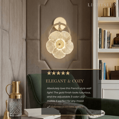Modern Glass Flower Wall Lamp