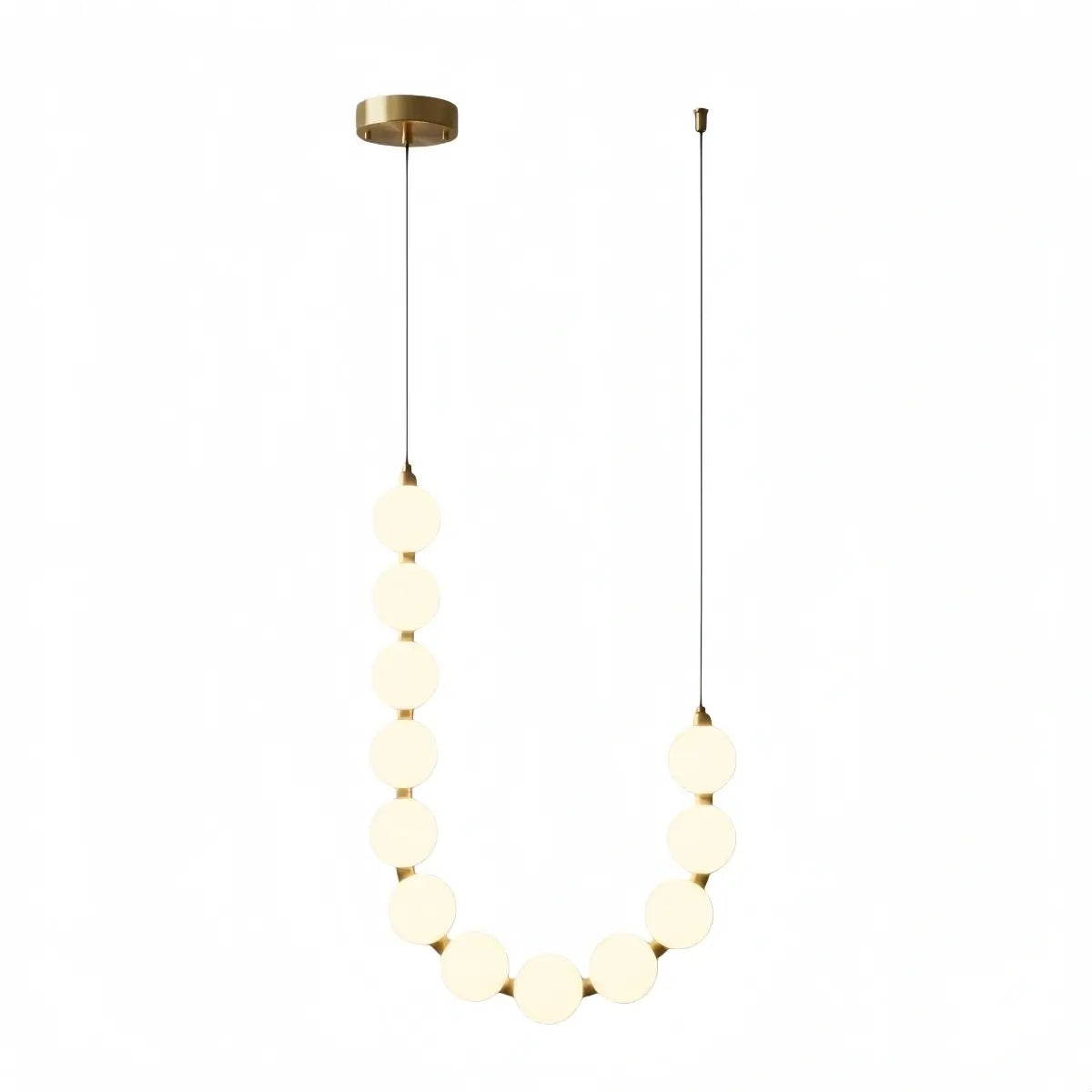 Elegant Chandelier — Brass & Acrylic White&Brass