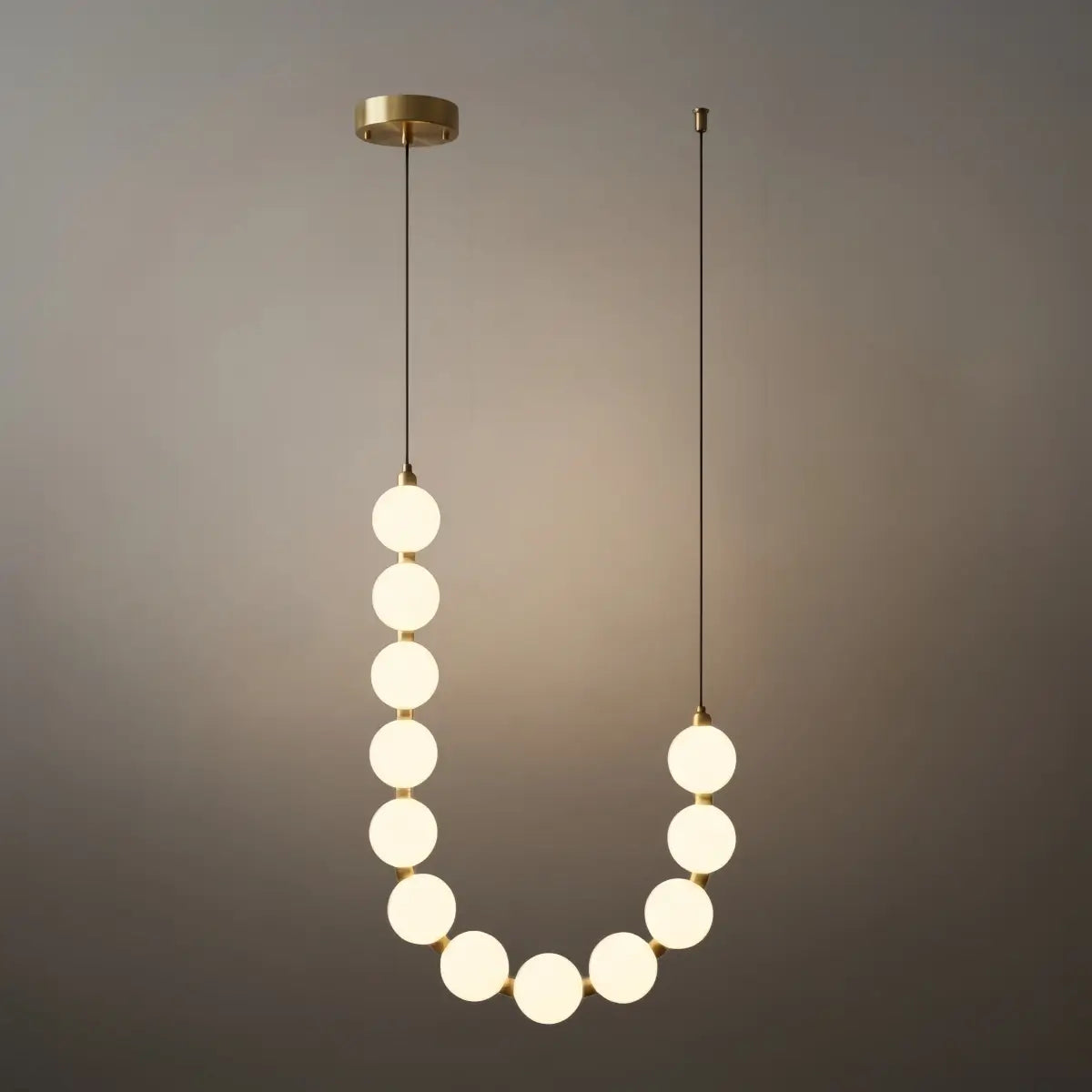Elegant Chandelier — Brass & Acrylic White&Brass