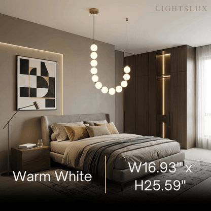 Elegant Chandelier — Brass & Acrylic White&Brass