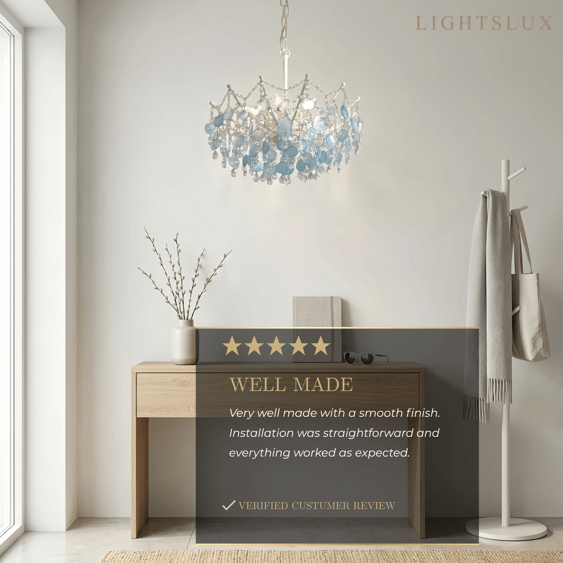 Velora Elegant Crystal Chandelier 