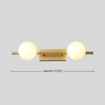 Modern Nordic Wall Lamp — Brass & Glass Milky White