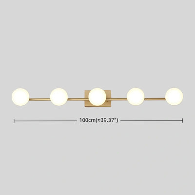 Modern Nordic Wall Lamp — Brass & Glass Milky White