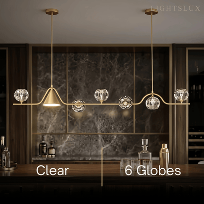 Modern Nordic Pendant Light — Brass & Glass Gold White